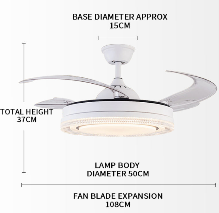 Crystal Ceiling Fan with Lights