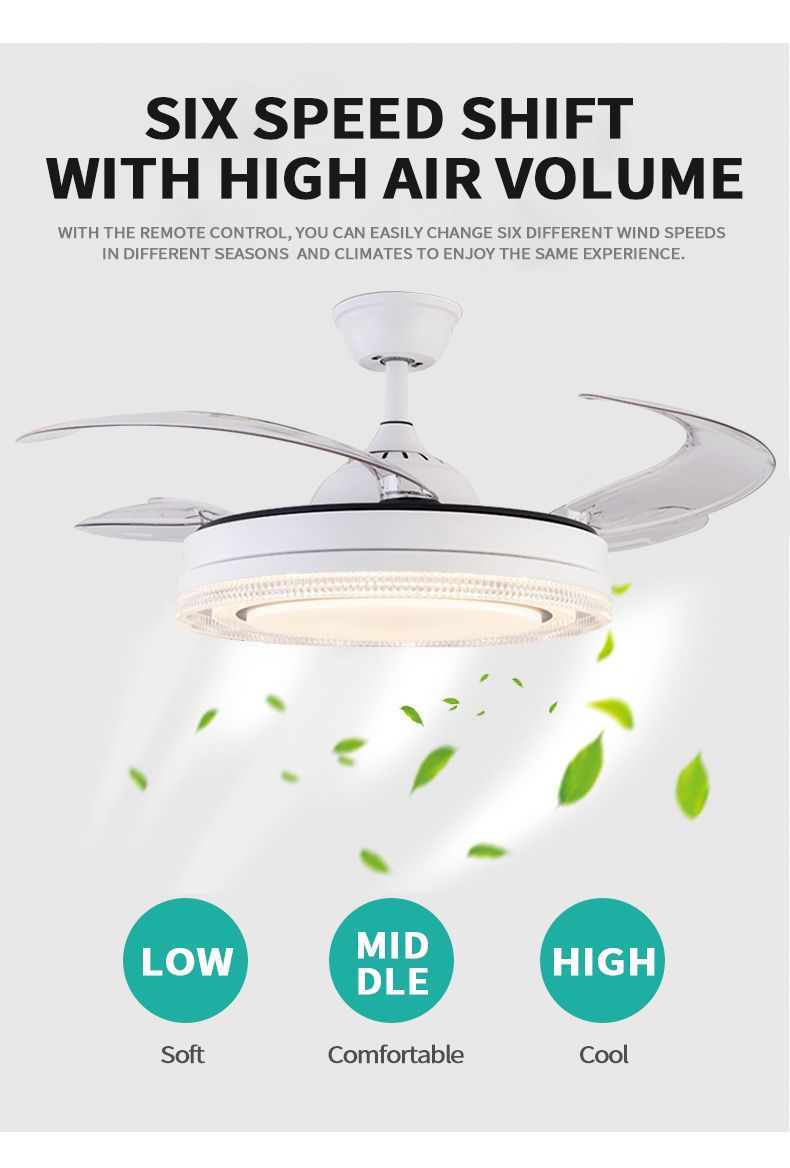 Crystal Ceiling Fan with Lights